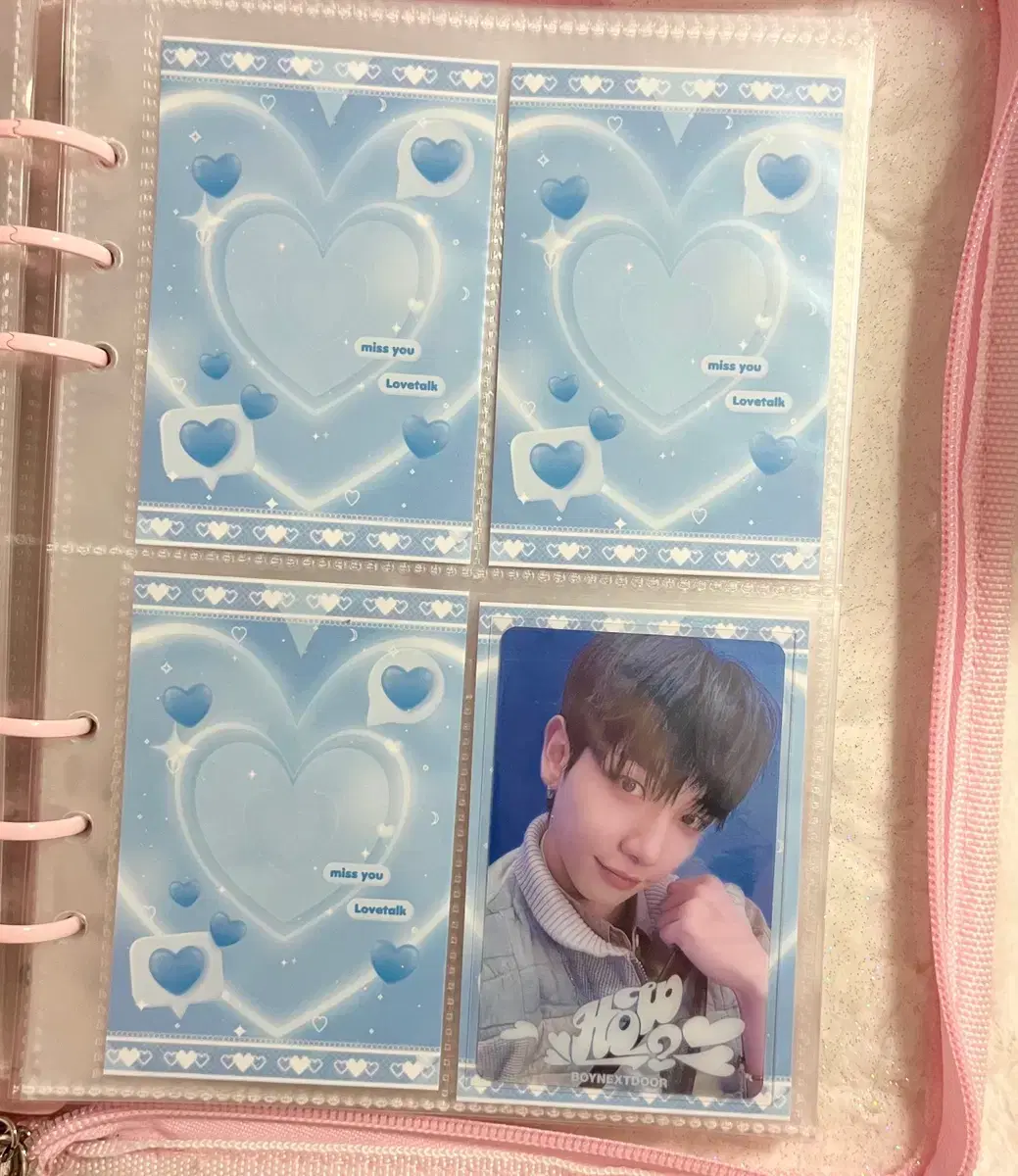 LoveTalk Binder Paper | Index Paper HeaderTack Photocard Packaging Embrace Blue Bloo