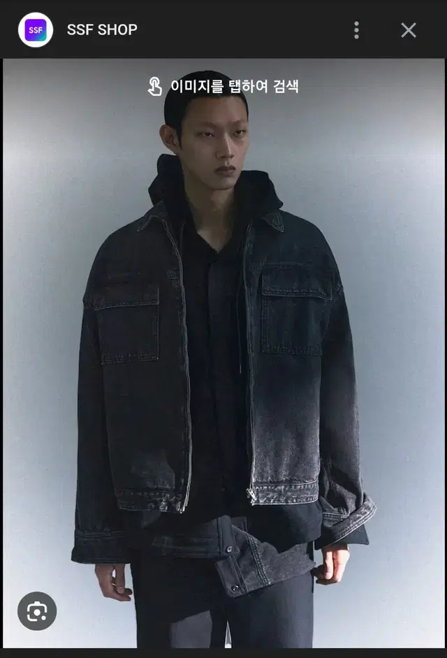 준지 23fw 데님흑청 더블포켓디테일 셔츠형 아우터 자켓 점퍼 콘데님