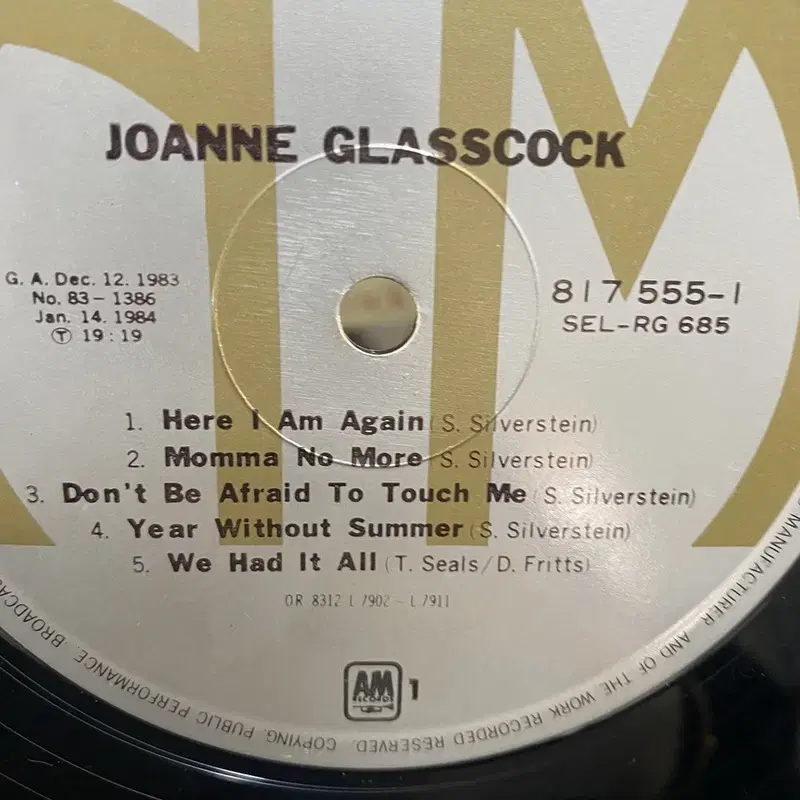 JOANNE GLASSCOCK  LP / AA2955