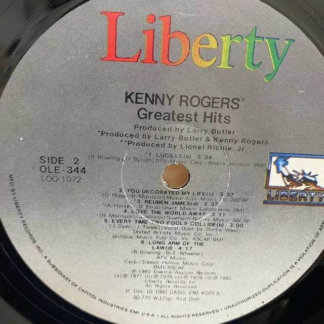 KENNY ROGERS  LP / AA2968