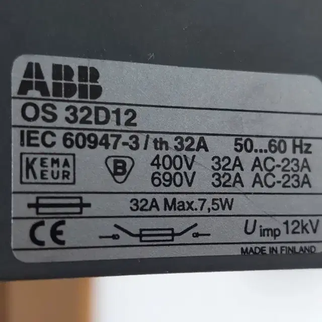 ABB OS32D12 , OS63D12 Switch Fuse