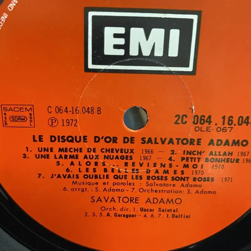 SALVATORE ADAMO  LP / AA2982