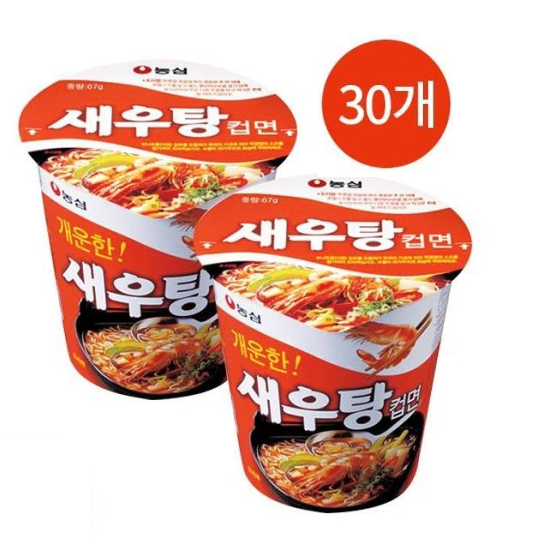 무료배송-농심 새우탕컵 67g 30개 소컵