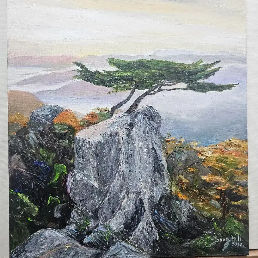 (원화)10호 캔버스유화 소나무풍경 유화그림 53.0 x 45.5 cm