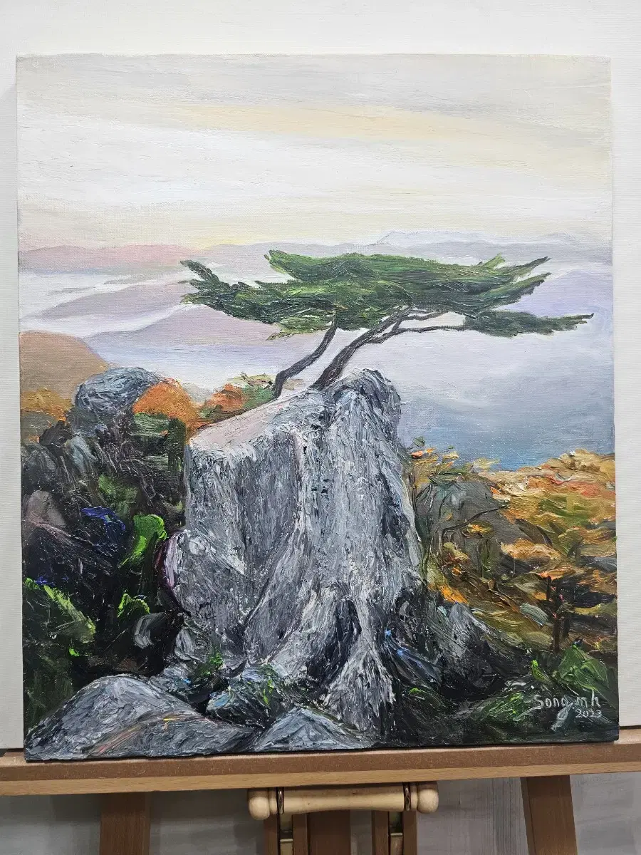 (원화)10호 캔버스유화 소나무풍경 유화그림 53.0 x 45.5 cm