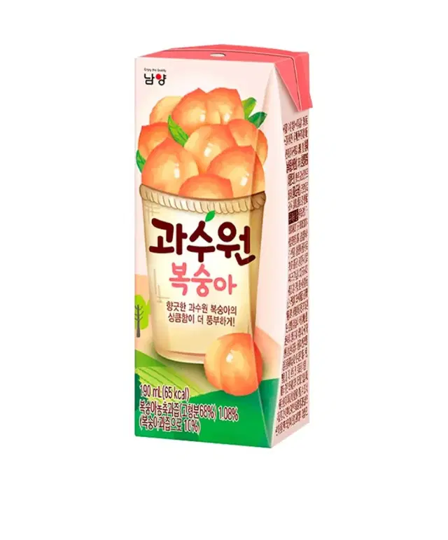 무료배송:남양유업 과수원 복숭아 음료, 190ml, 24개. 한박스