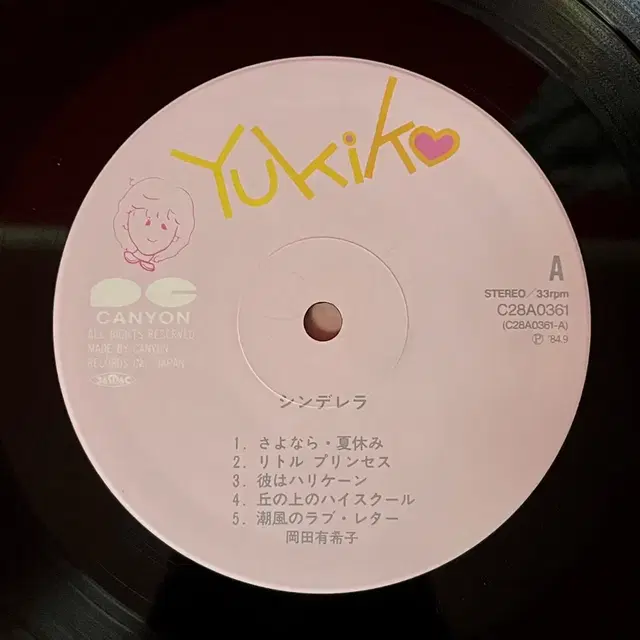 시티팝LP 오카다 유키코 Yukiko Okada -신데렐라