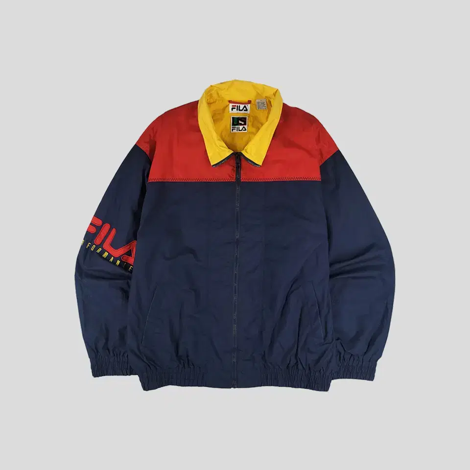 FILA 휠라 필라 US 90s 네이비 레드 배색 코튼100 우븐 올드스