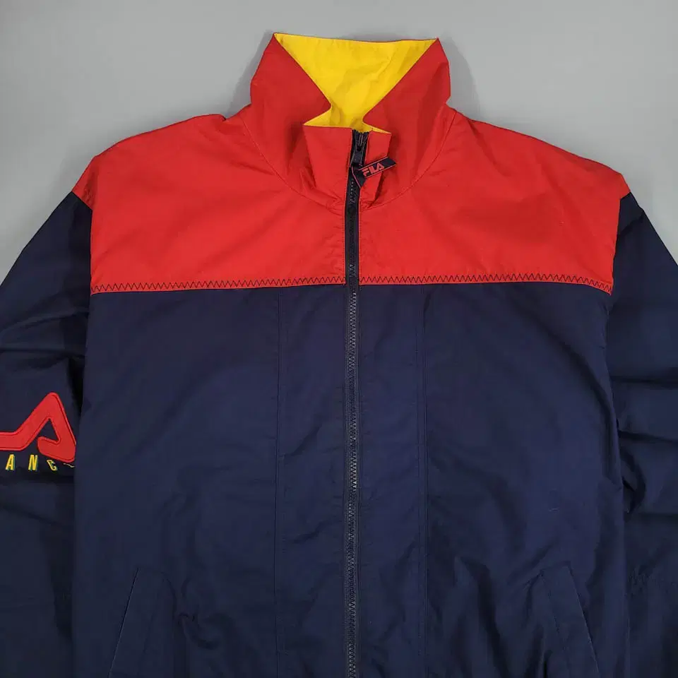 FILA 휠라 필라 US 90s 네이비 레드 배색 코튼100 우븐 올드스