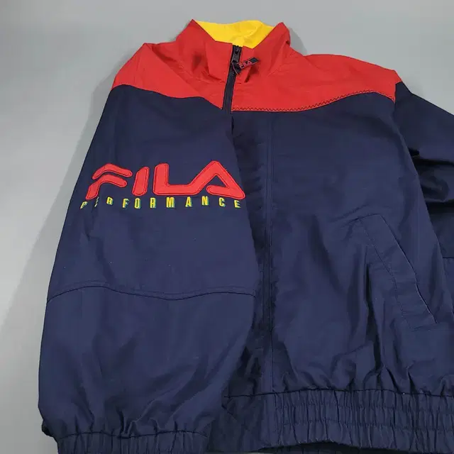 FILA 휠라 필라 US 90s 네이비 레드 배색 코튼100 우븐 올드스