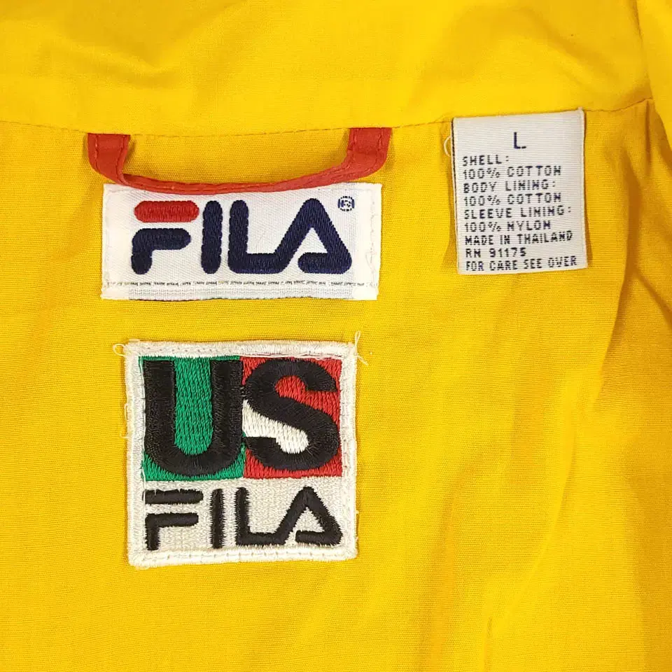 FILA 휠라 필라 US 90s 네이비 레드 배색 코튼100 우븐 올드스