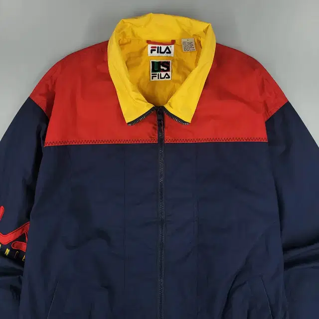 FILA 휠라 필라 US 90s 네이비 레드 배색 코튼100 우븐 올드스