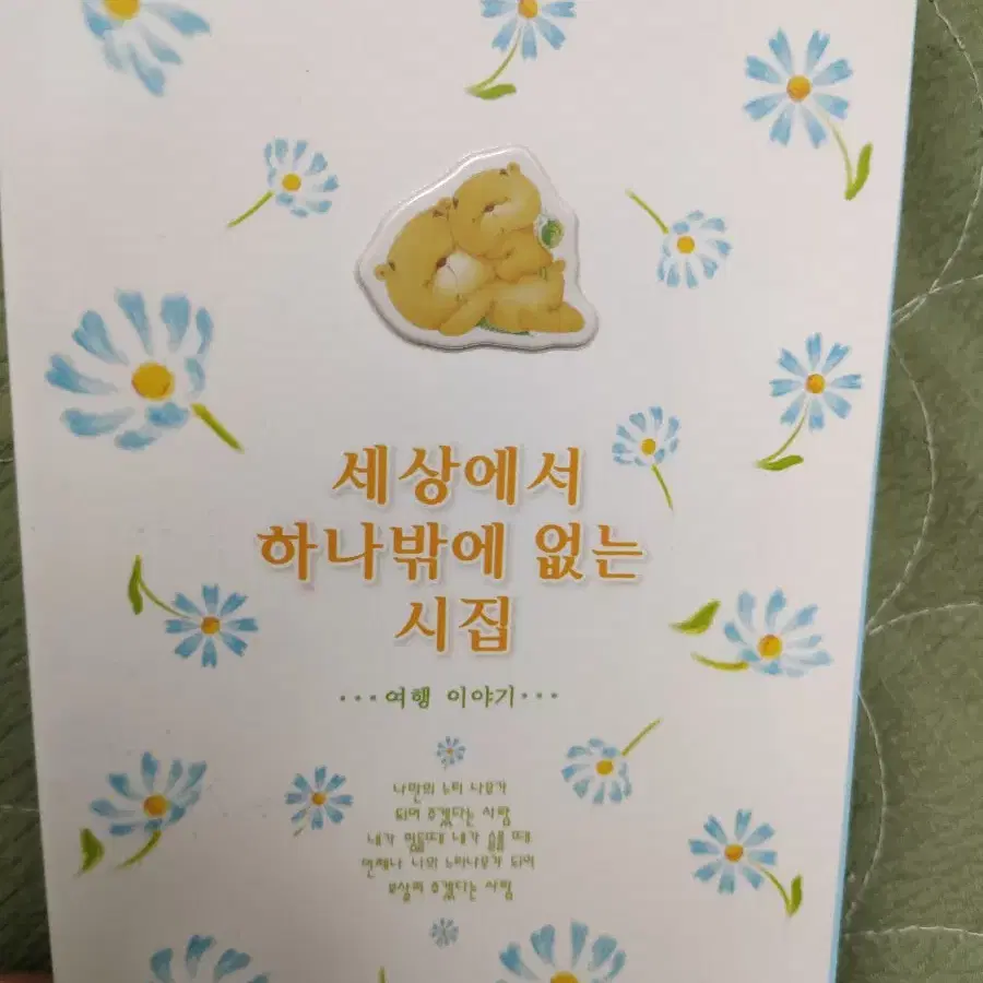 세상에서 하나밖에 없는 시집 한권밖에 없는 시집 편선지 일기장 다이어리