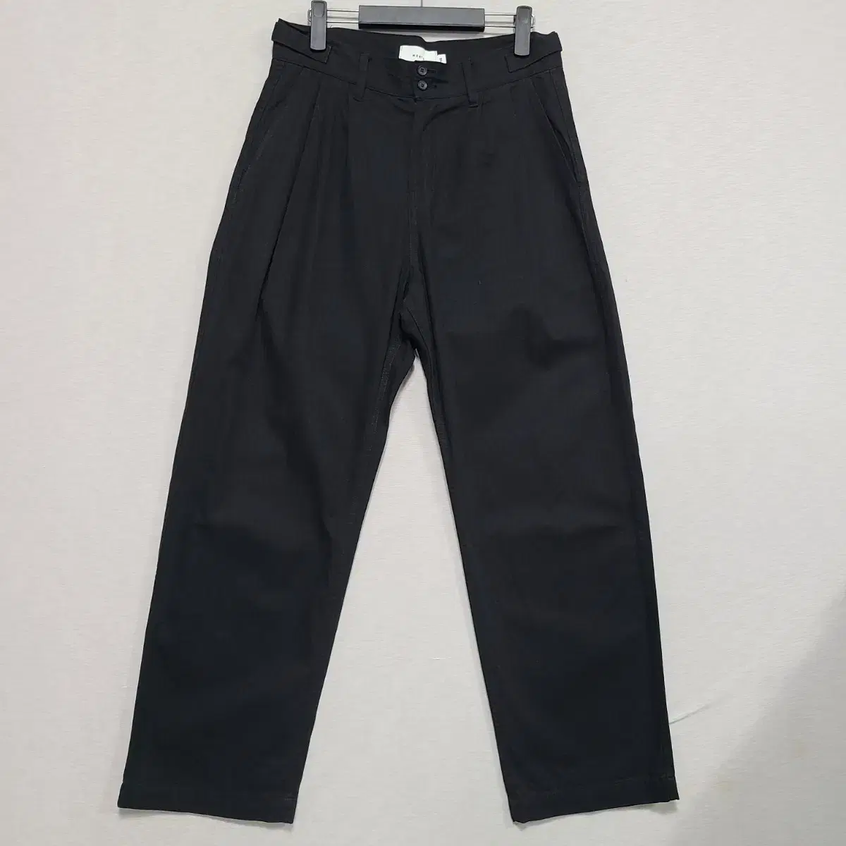 Mentor Black Two-Tuck Pants M 31" À0719