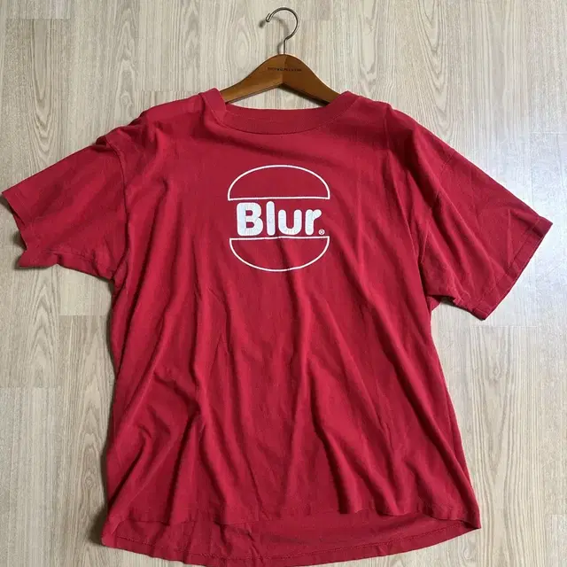 90s blur 블러 밴드티 buger logo