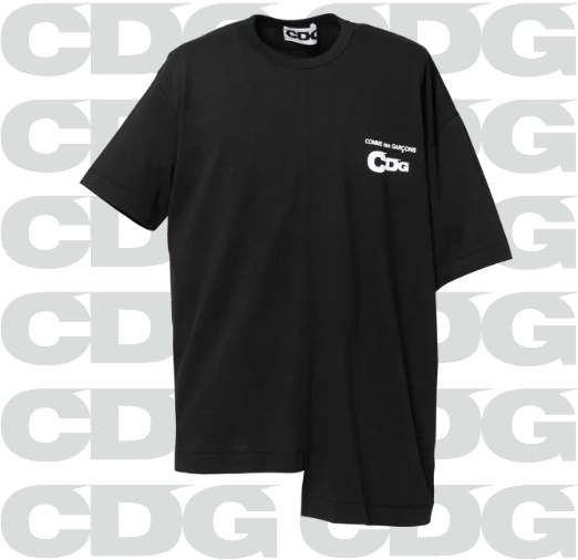 [Overseas] Comme des Garçons Song CDG Asymetric Split Short Sleeve T-Shirt 24SS