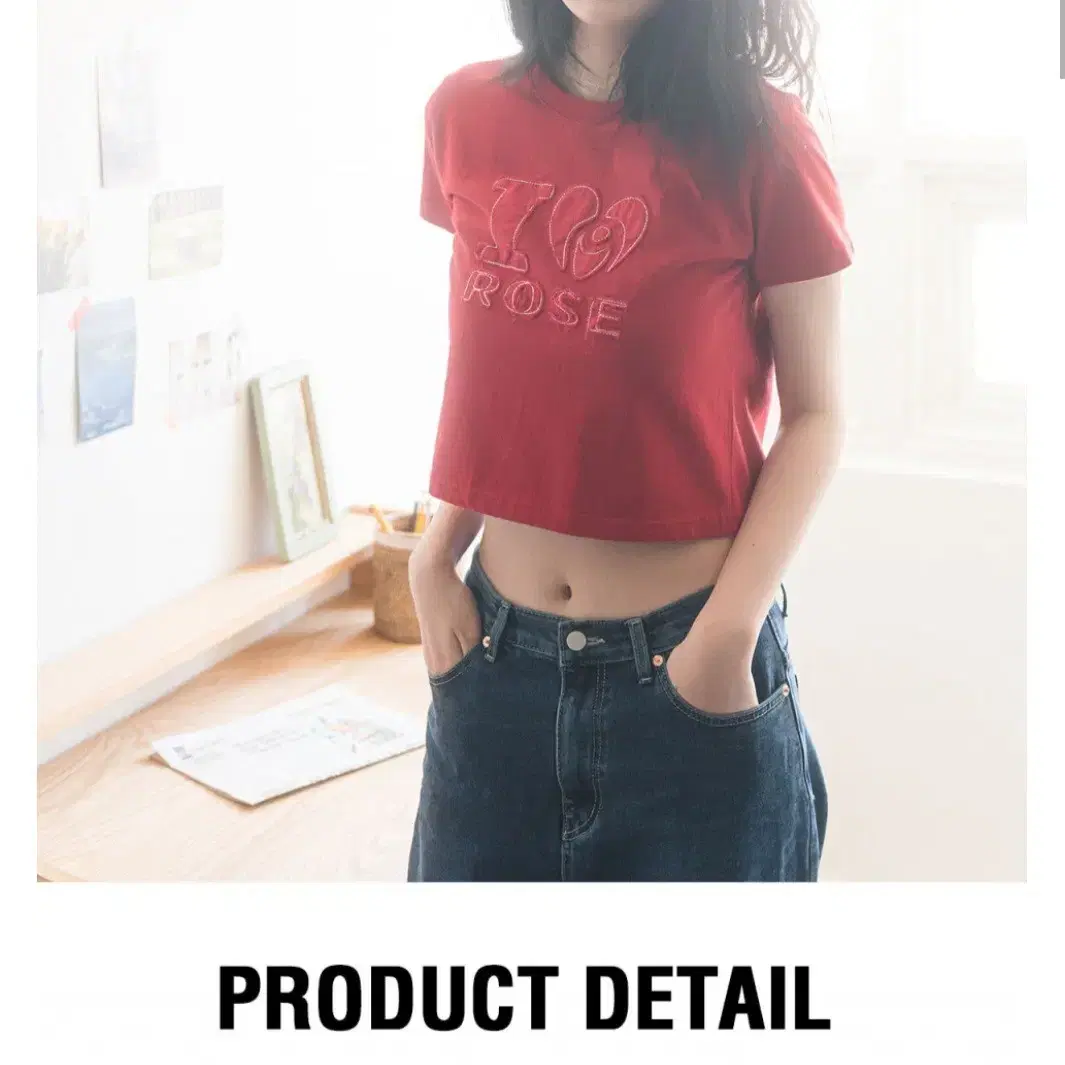 헤비즘 I ROSE CROP TEE