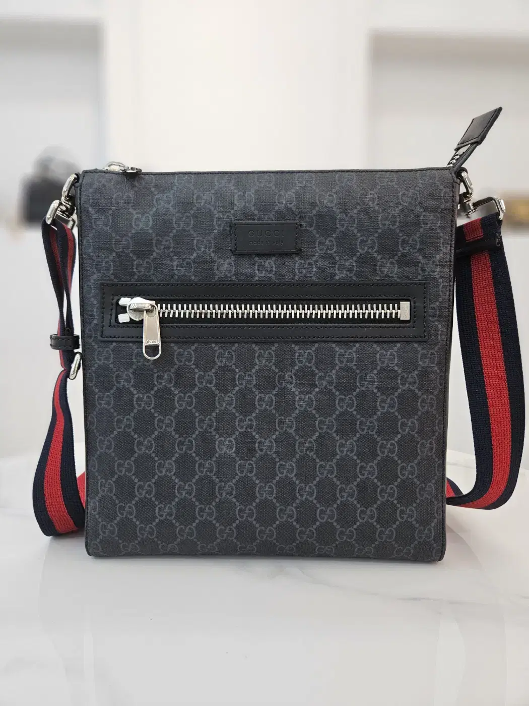 [Used] Gucci GG Supreme Messenger Bag Black