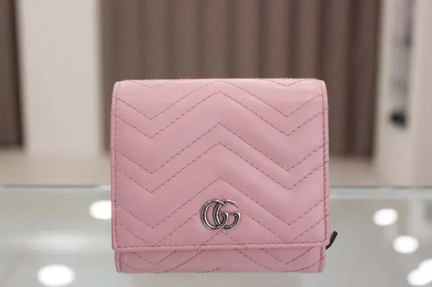 GUCCI GG Marmont Pink Vahn Wallet 598629 A-Grade