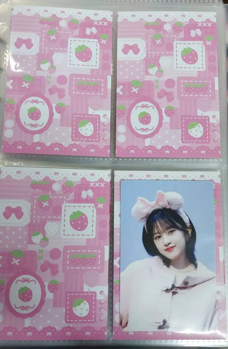 [double sided/discount]Strawberry Patchwork ver. pink double sided binder paper