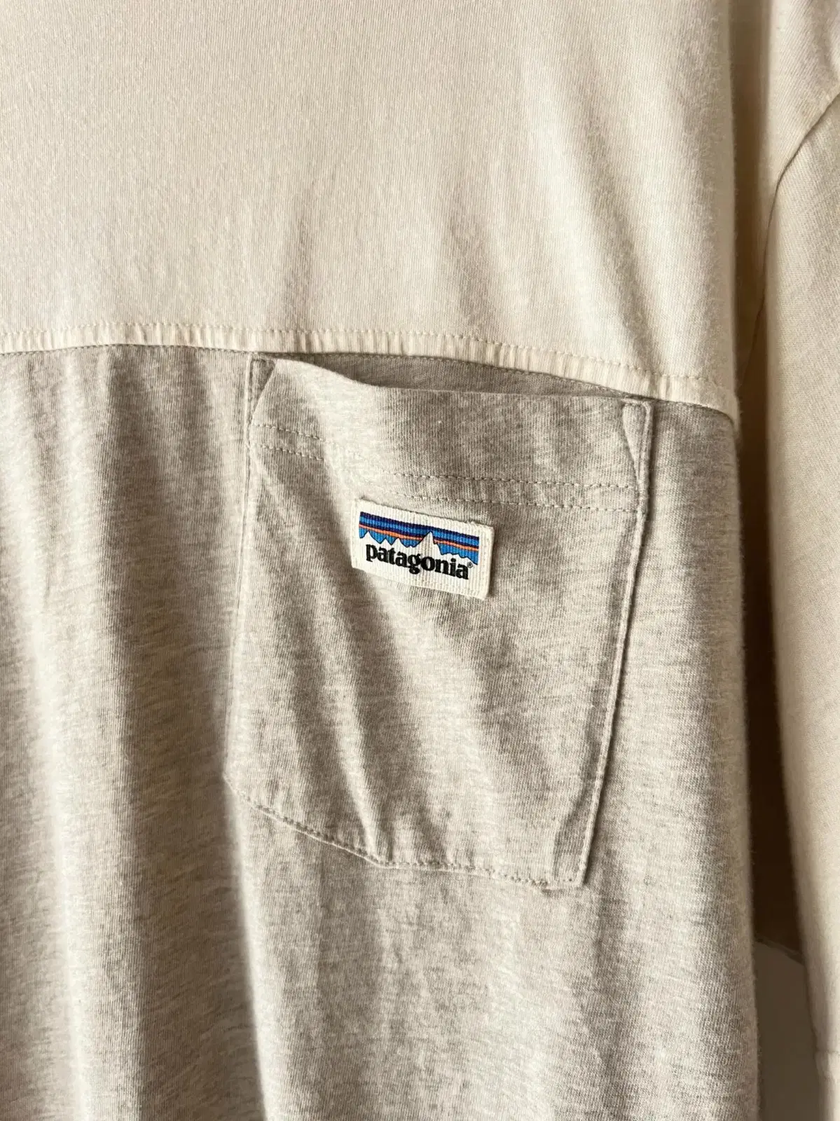 [M]Patagonia Organic Cotton Two-Tone Pocket T-shirt