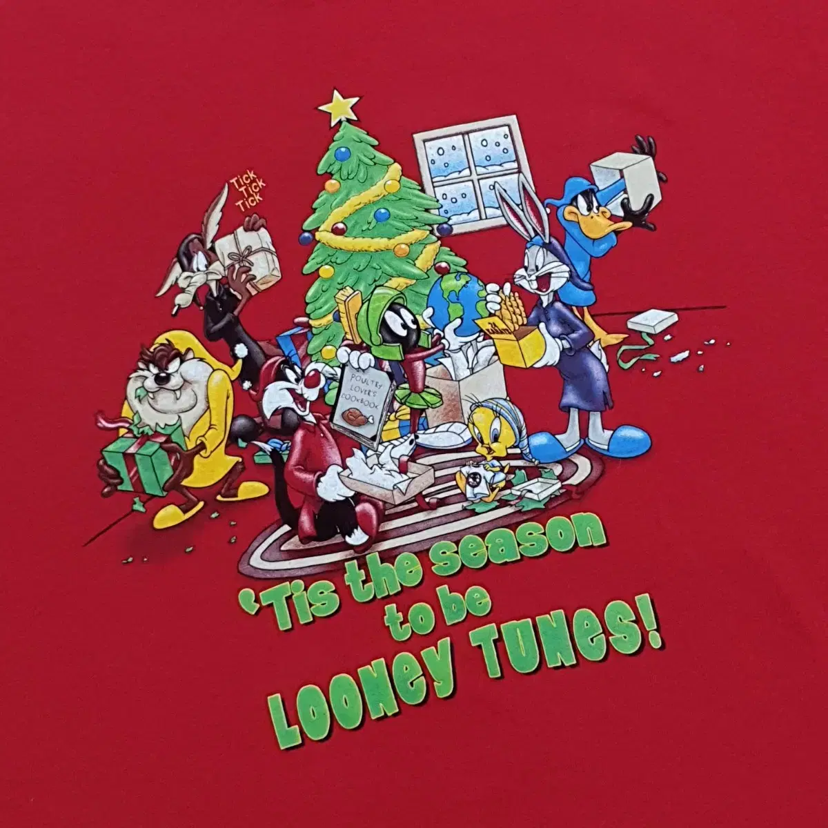 Vintage T-shirt Looney Tunes Christmas 90s XL (110)