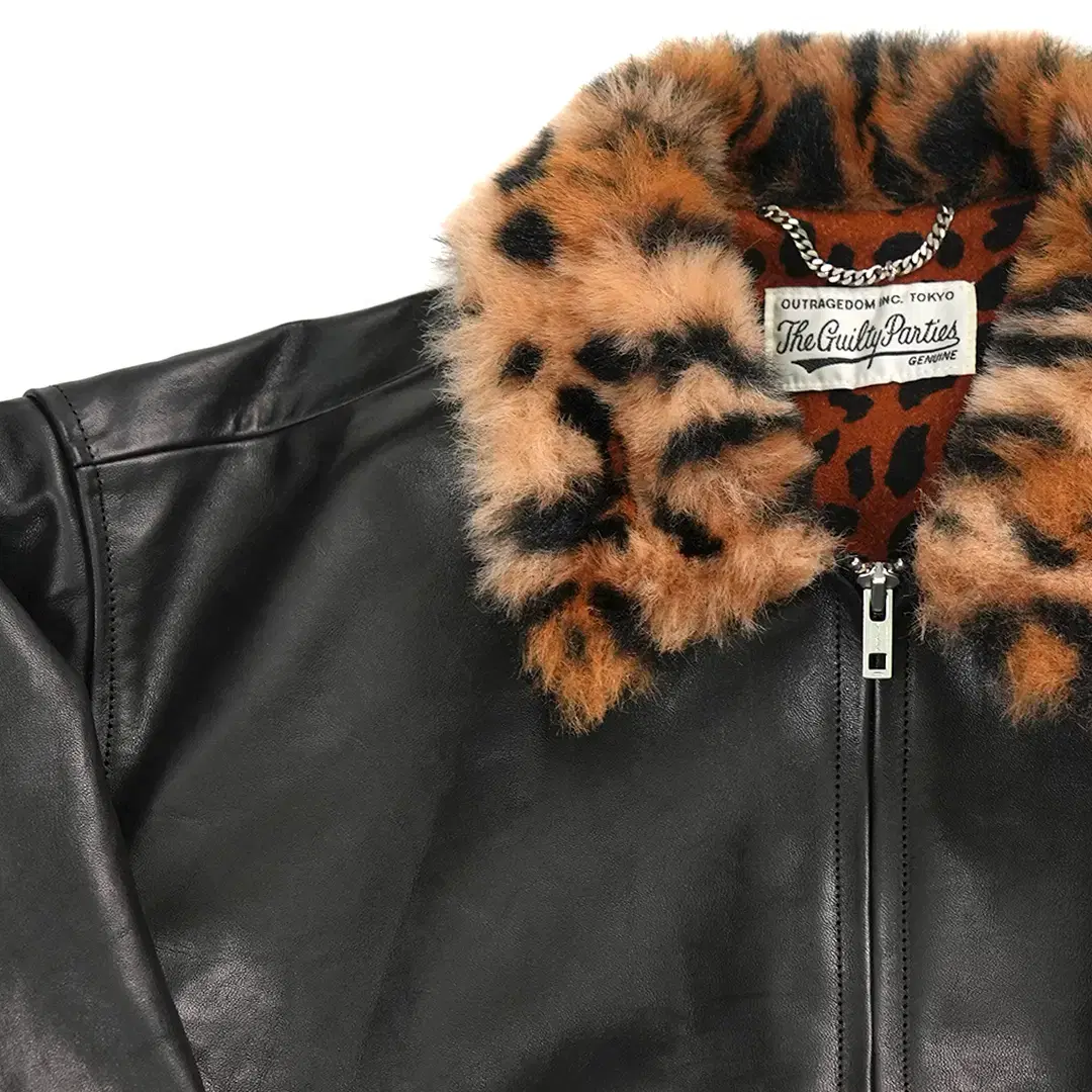 WACKO MARIA FUR COLLAR LEATHER JACKET