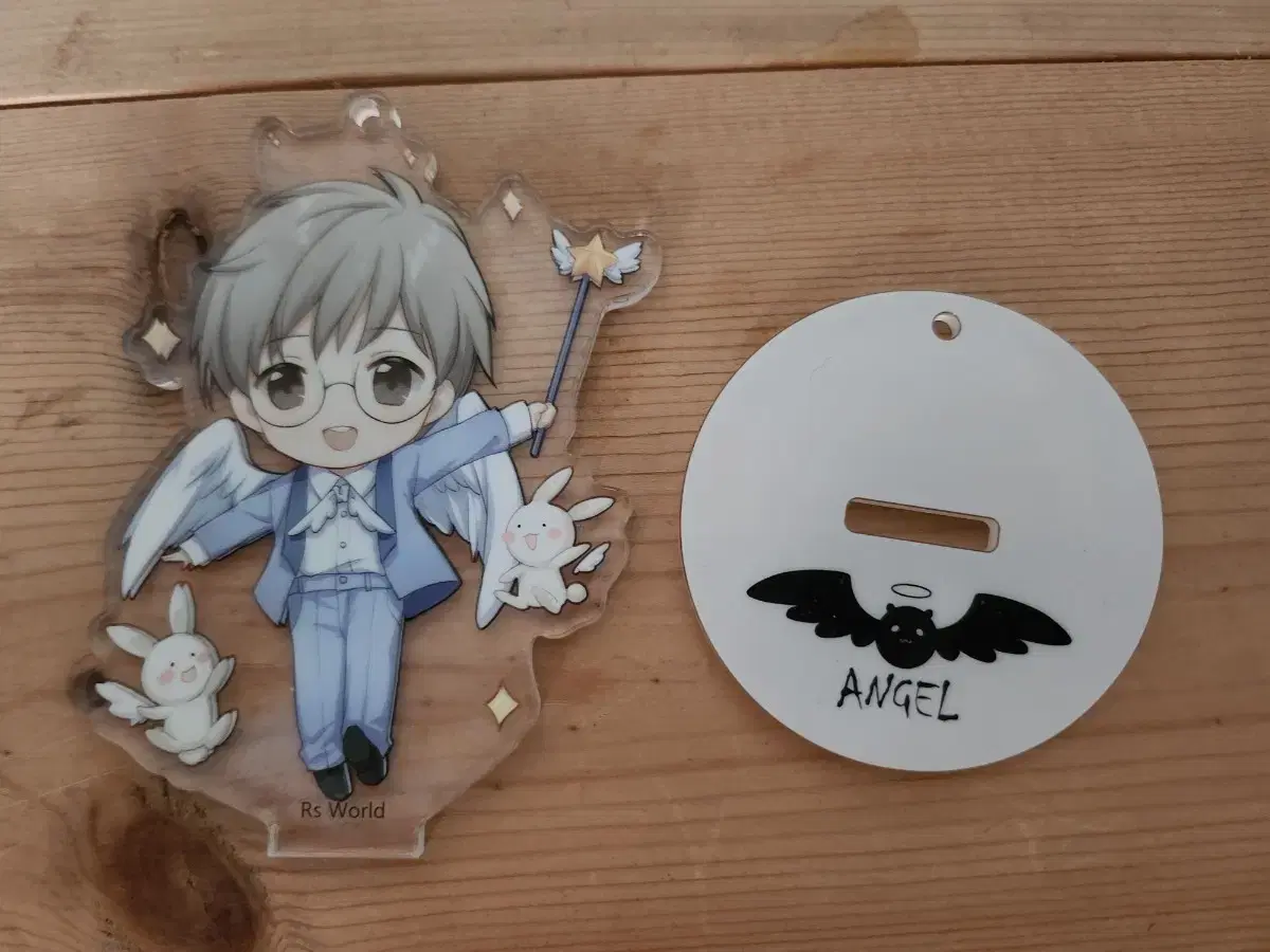 kardcaptcherry acrylic stand blue and rabbit