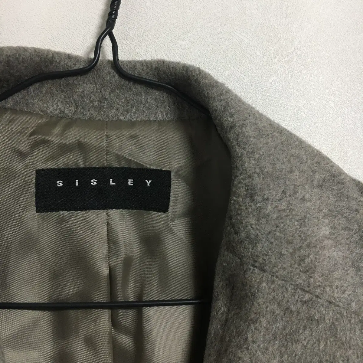 SISLEY 시슬리 벨트 울 코트 90