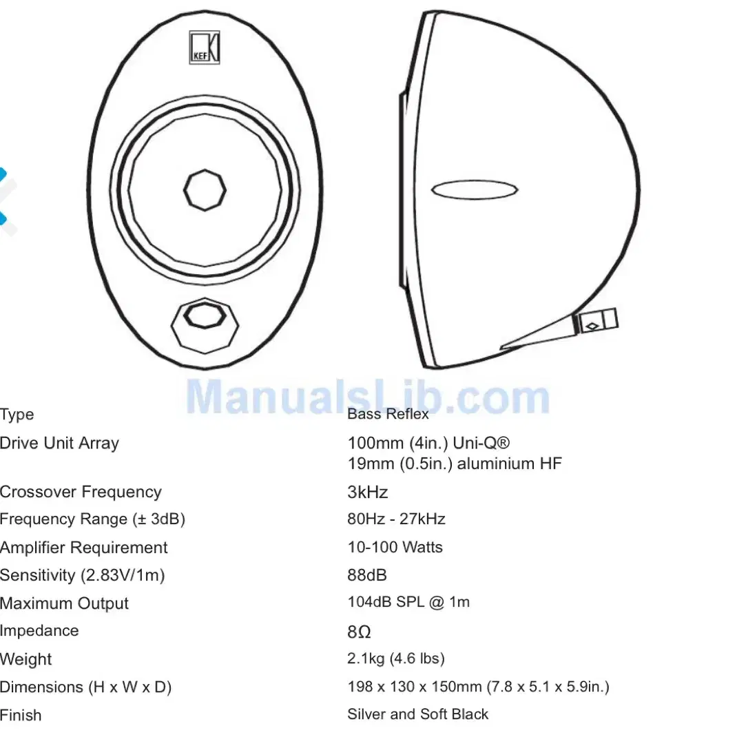 KEF HTS2001 새틀라이트 스피커 4개