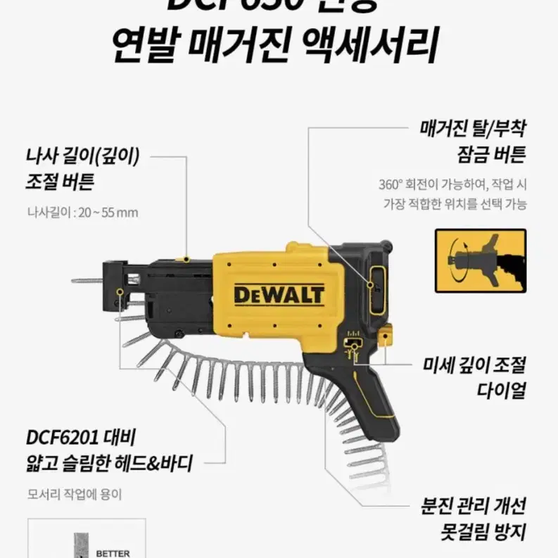 디월트 공구 충전 매거진 20V DCF630D2T [새상품/풀세트]