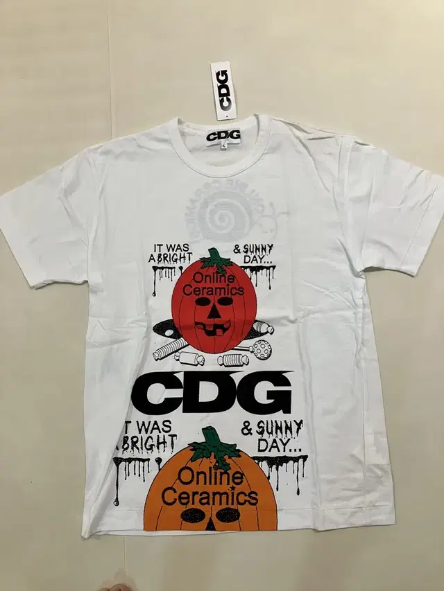 [L] CDG 꼼데 x 온라인 세라믹 콜라보 티셔츠