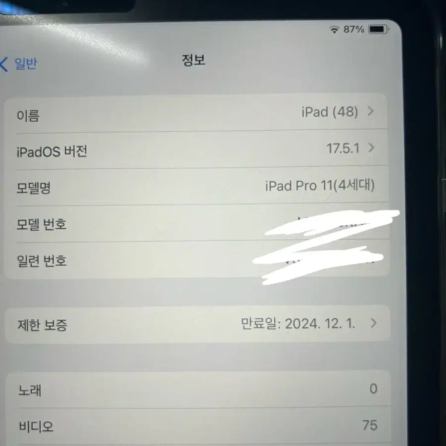 아이패드 프로 11 4세대 Wi-Fi 128GB & Apple Penci