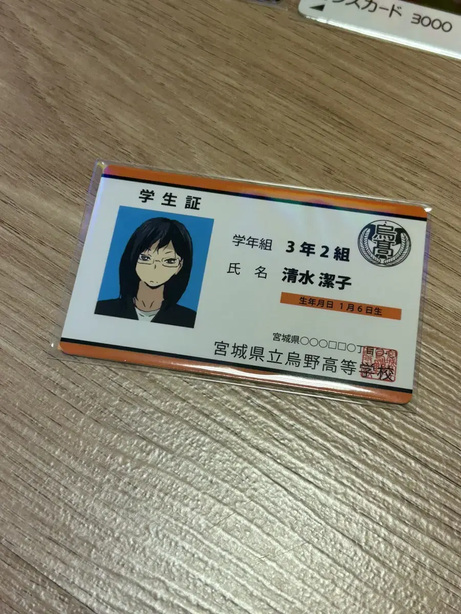 Haikyuu Shimizu Kiyoko Official Student ID Buraka