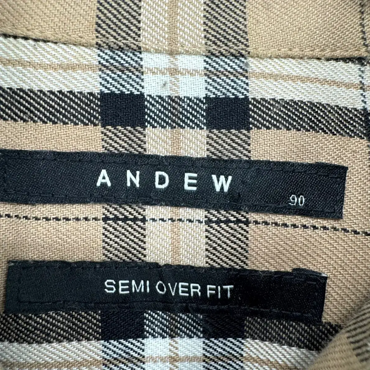 ANDEW 앤듀 버버리 체크 남방 셔츠 (90 size / BROWN)