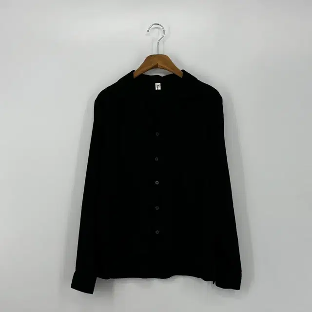 브이넥 셔츠 남방 (F size / BLACK)