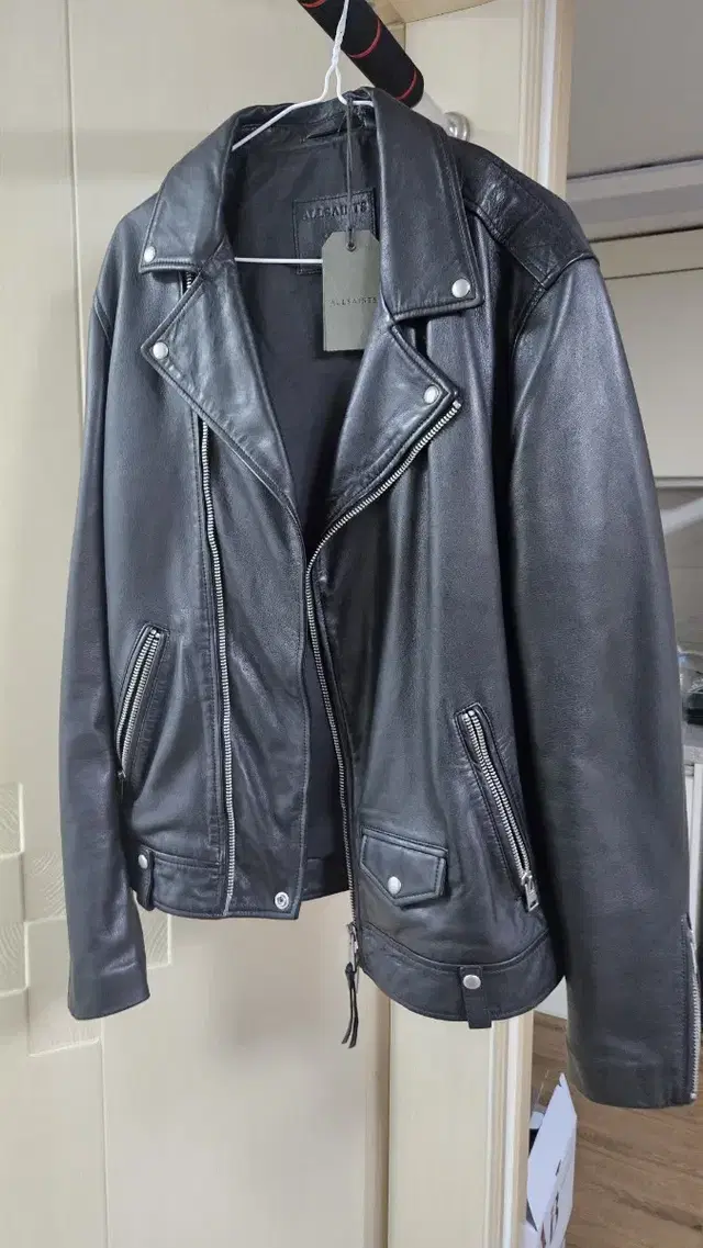 올세인츠 밀로 바이커 가죽자켓L / allsaints milo biker