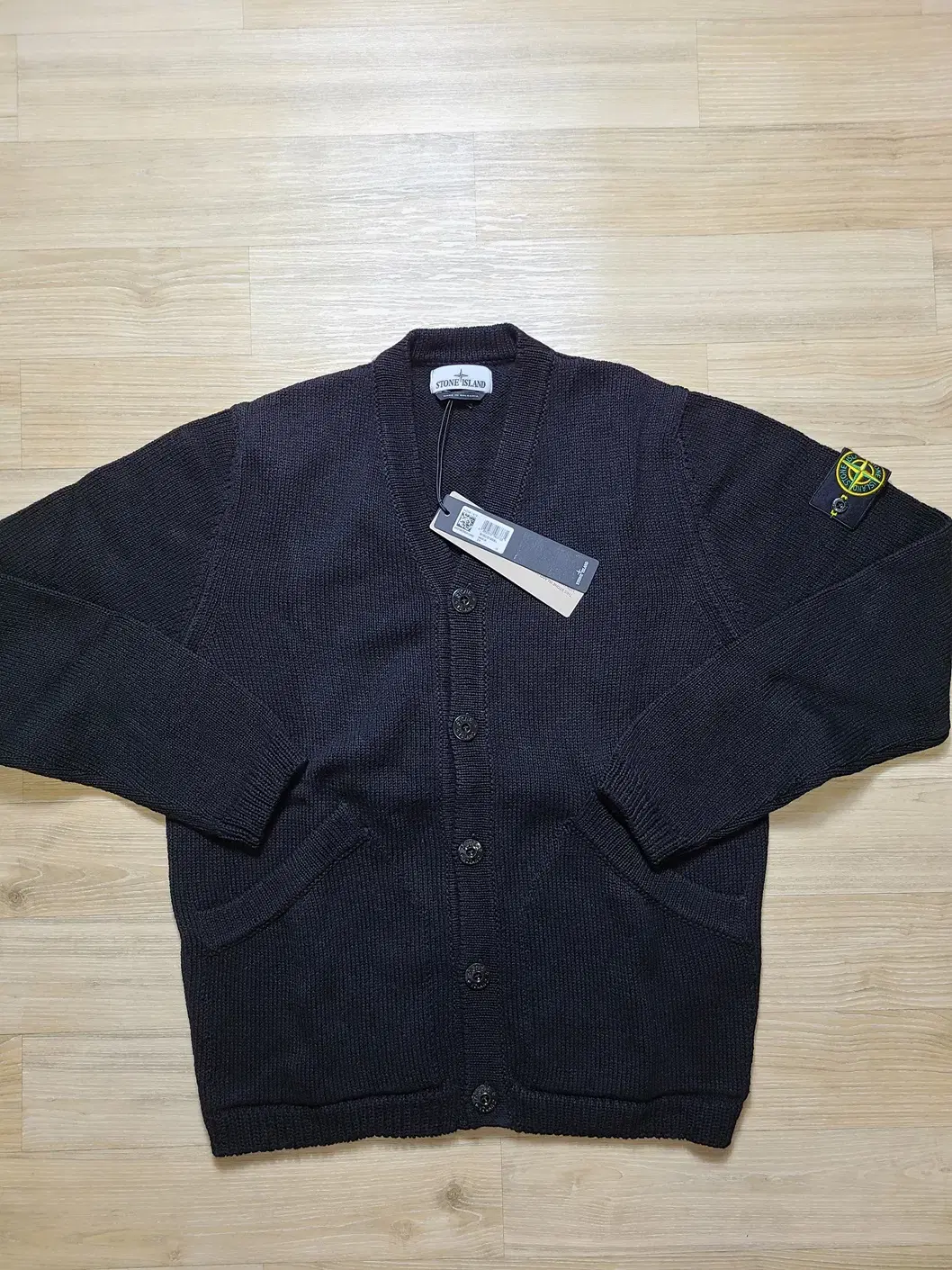 [Genuine/New] Stone Island 24SS Black Cardigan 8015527D3