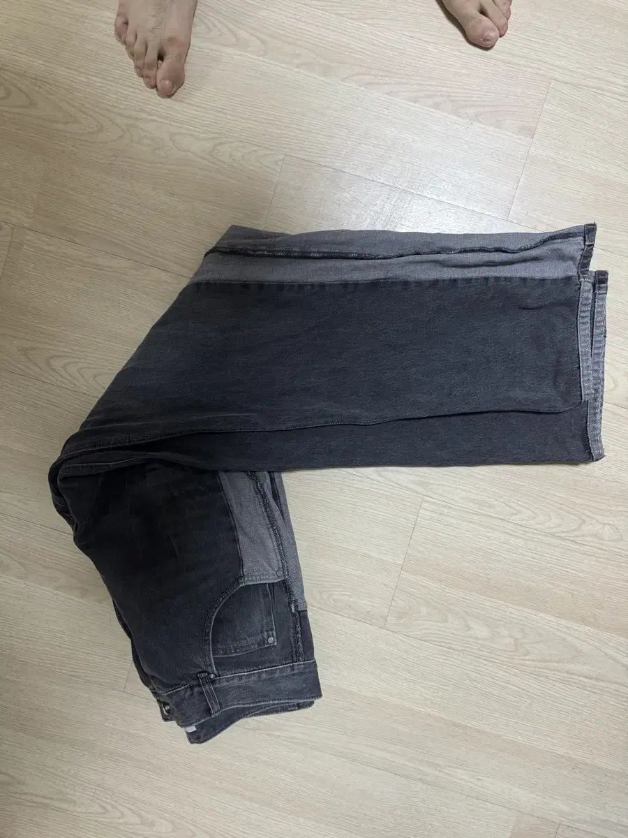 (TAPPO)(M)Ed Ugly Long Wide Denim Pants