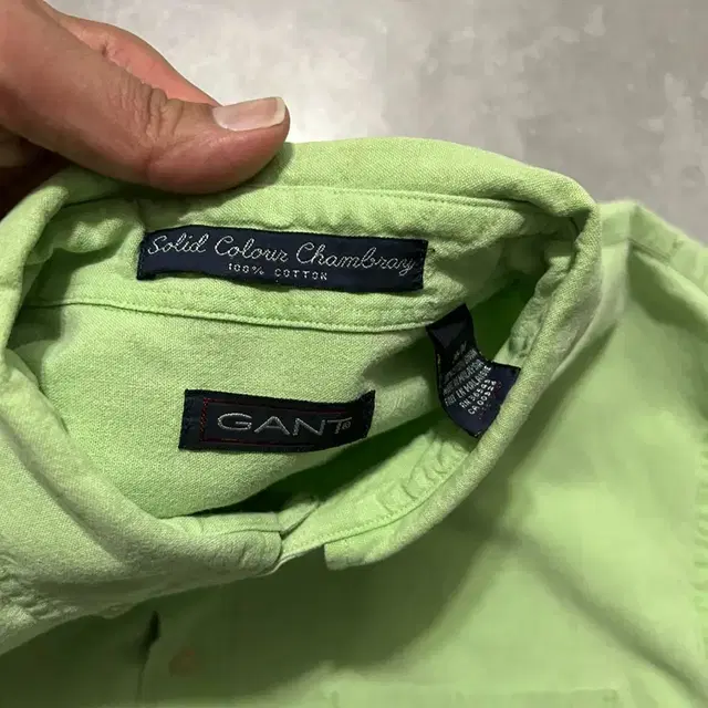 GANT  [간트] USA  민트컬러  코튼   빅사이즈 포켓 하프셔츠