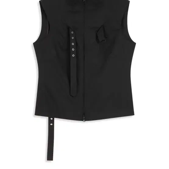 Open yy belted zip vest