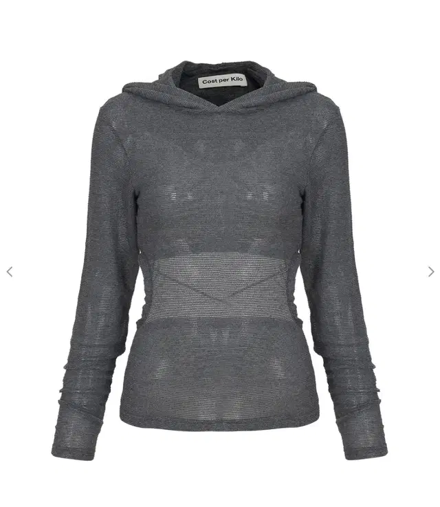 Cost per kilo backless hoodie charcoal