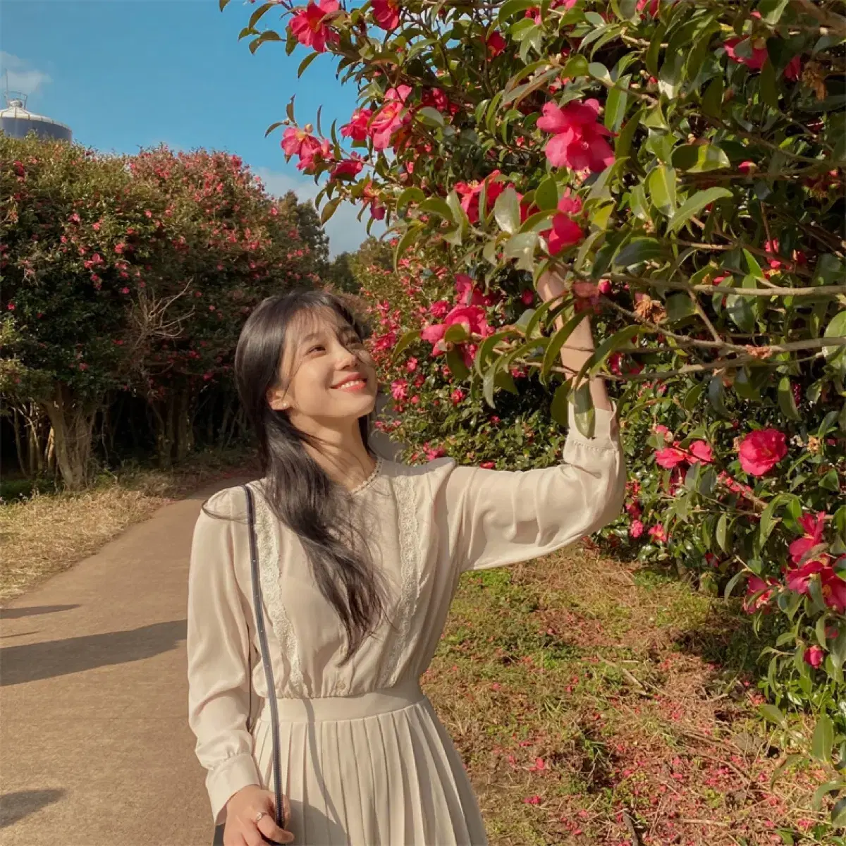 여성 여자 롱원피스 체리코코 청순