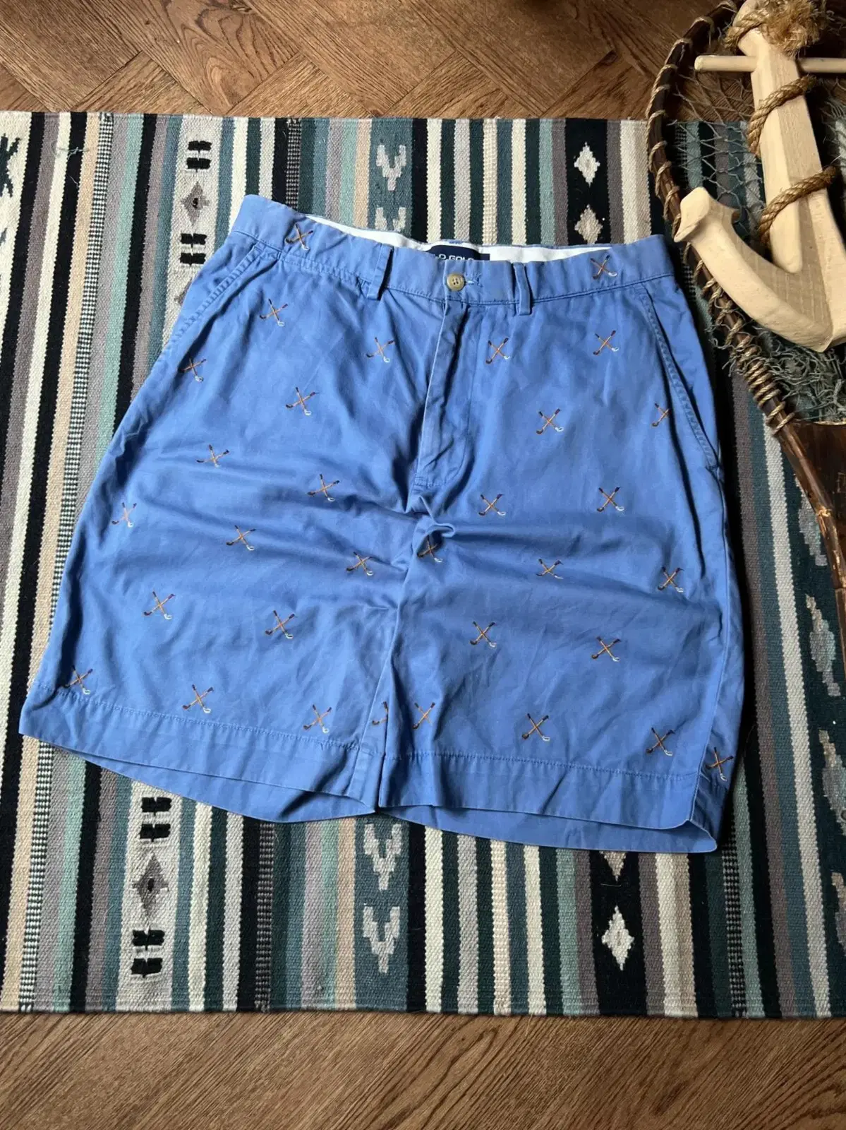 [30]Polo Ralph Lauren Golf Dot Pattern Pastel Bloo Chino Shorts