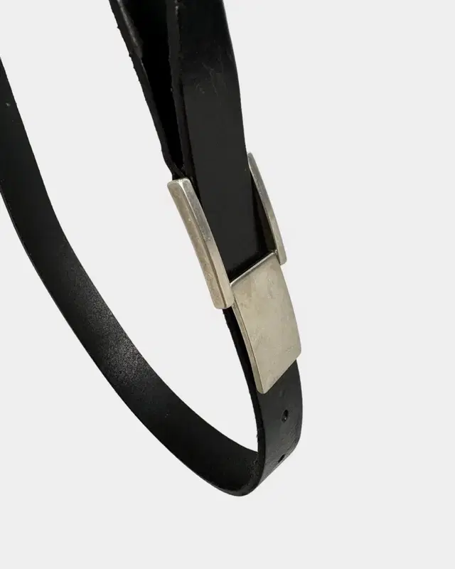 vintage minimal square buckle belt