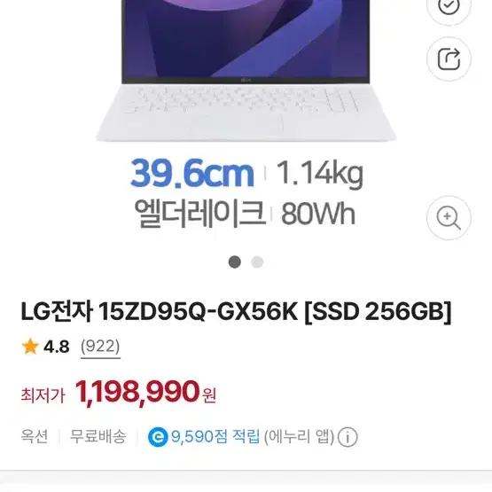 LG 그램 15ZD95Q-GX56K