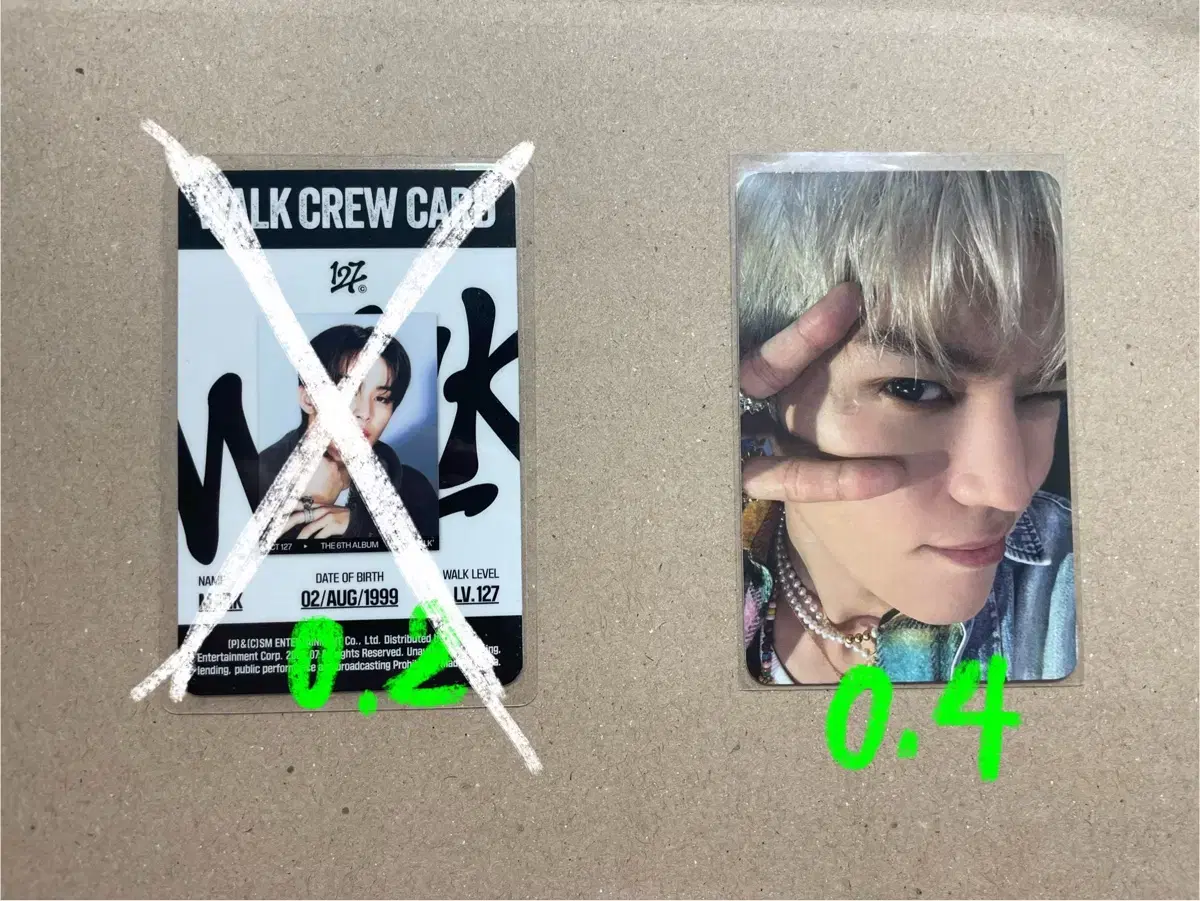 NCT photocard @nctwalk @walkwalk @crukard taeyong mark WTS