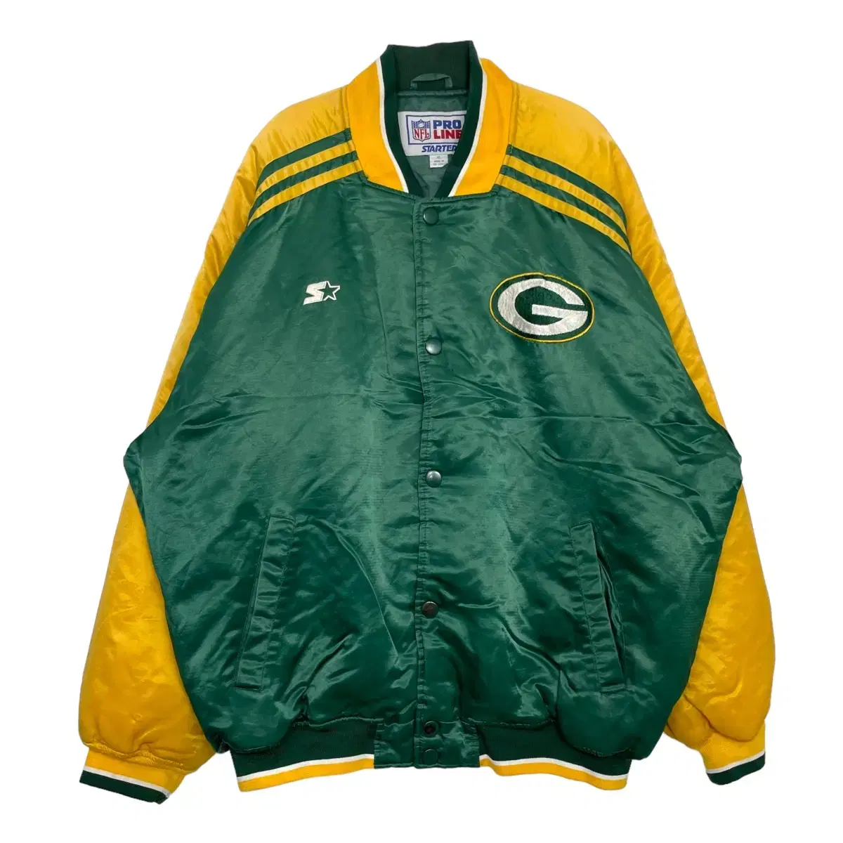 90s STARTER NFL Green Bay Packers Varsity Bloomers Padded Jacket