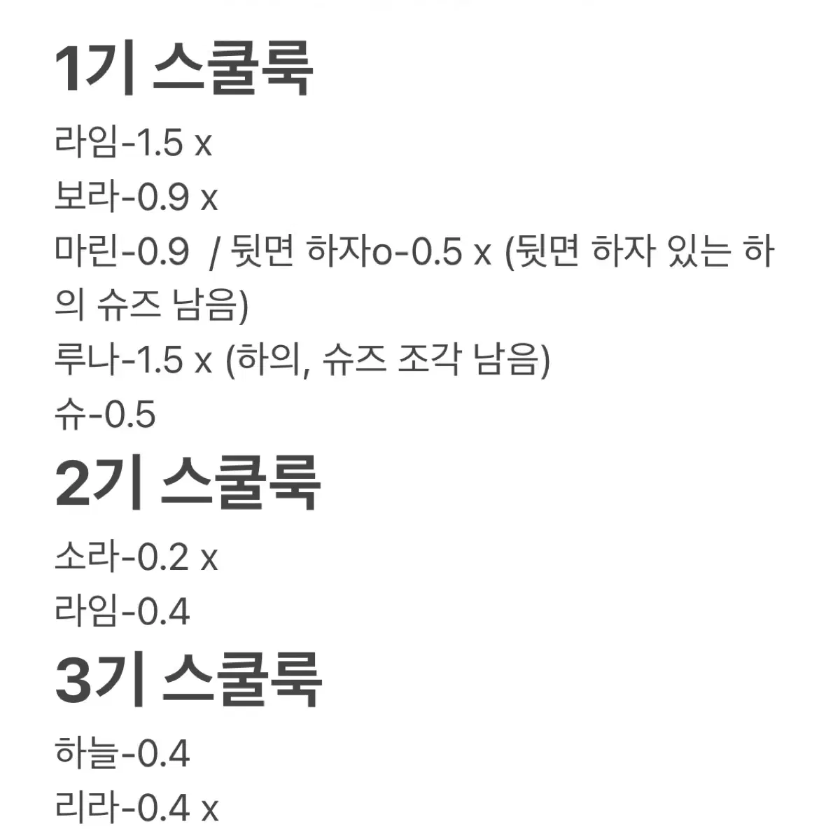 아이엠스타 아이카츠 카드 대량 판매 스쿨룩 프레 미쿠 1기 2기