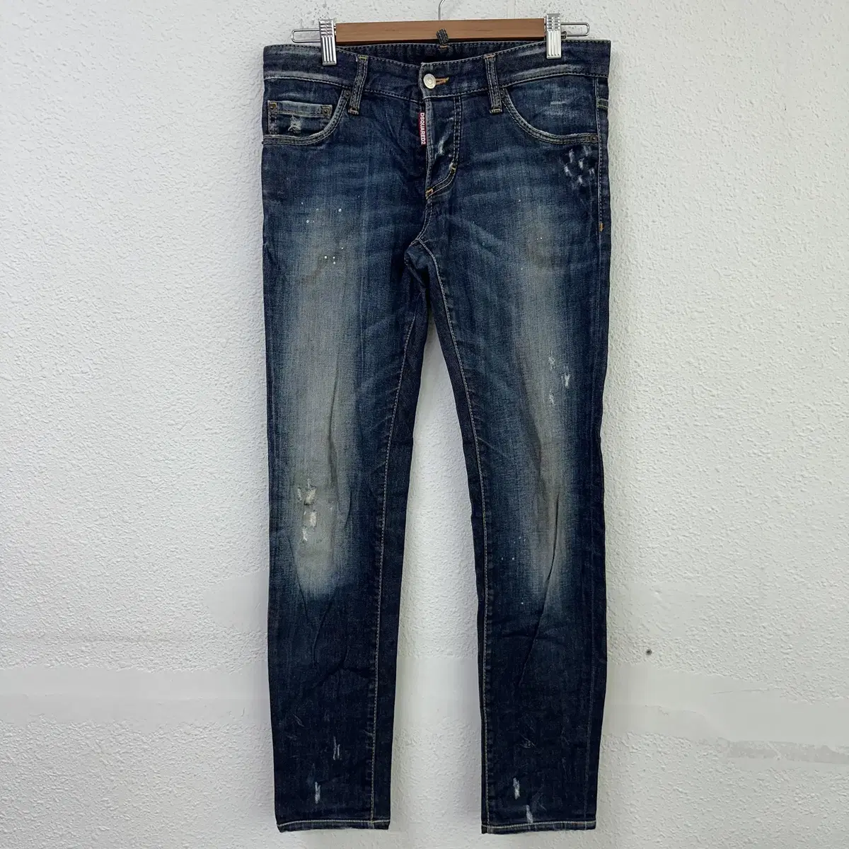 [44] Distressed 2 Dirty Rust Wash Metal Slim Fit Jeans Denim 9681